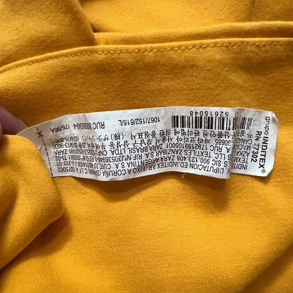 Zara Orange Square Neck Crop Top Size Large - Picture 5 of 9